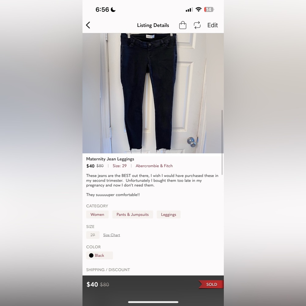 Abercrombie & Fitch Maternity Jeans (blue)